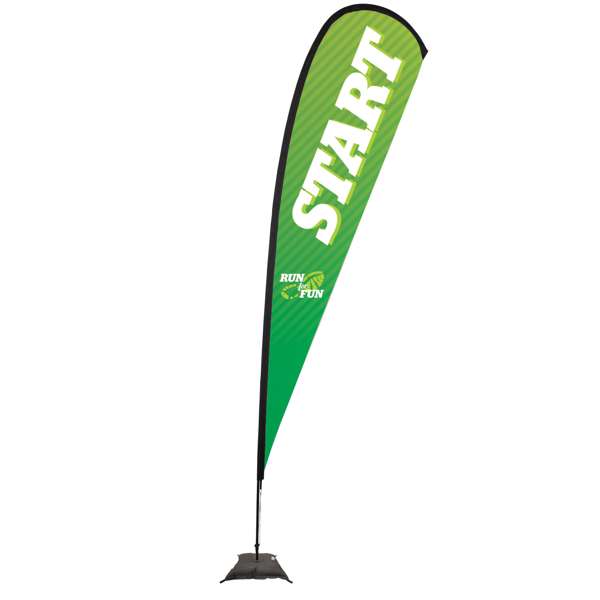 Load image into Gallery viewer, 15' Teardrop Flag - Advertising Banner Kit - Single Sided