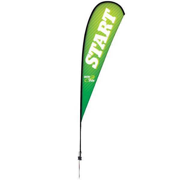 Load image into Gallery viewer, 15' Teardrop Flag - Advertising Banner Kit - Single Sided