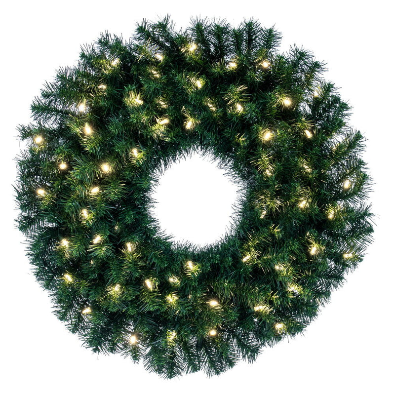Load image into Gallery viewer, 30" Pre-Lit LED Artificial Commercial Christmas Wreath