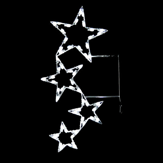 5.5 ft. Four Falling Stars Silhouette Christmas Pole Mounted Decoration