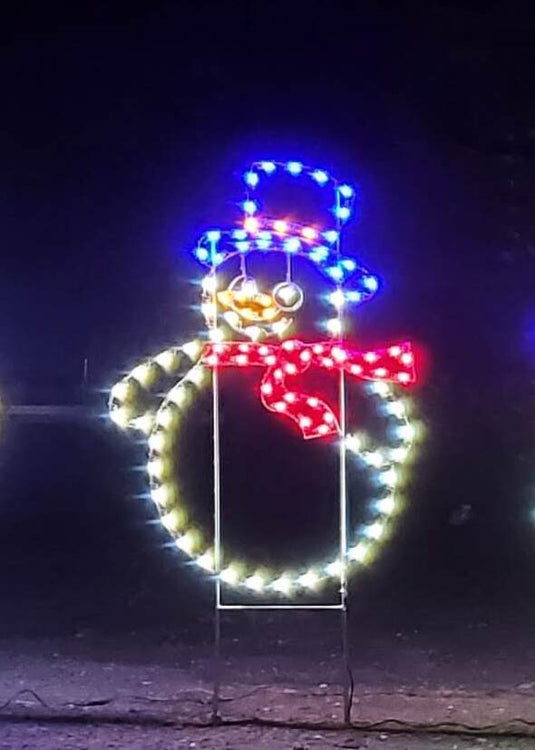 6' Snow Dad Silhouette Christmas Ground Mounted Decoration