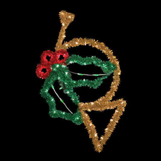 6 ft. French Horn Garland Christmas Pole Mounted Decoration