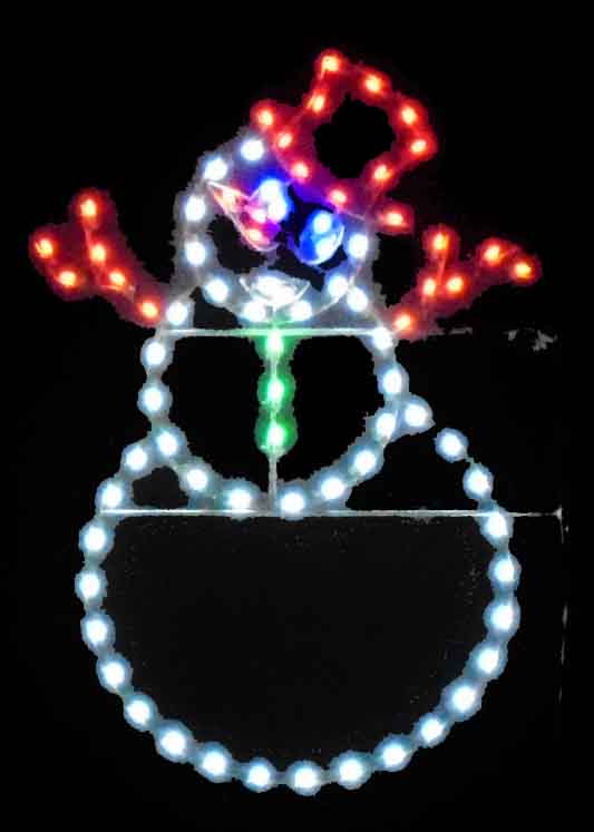 6 ft. Snowman Silhouette Christmas Pole Mounted Decoration