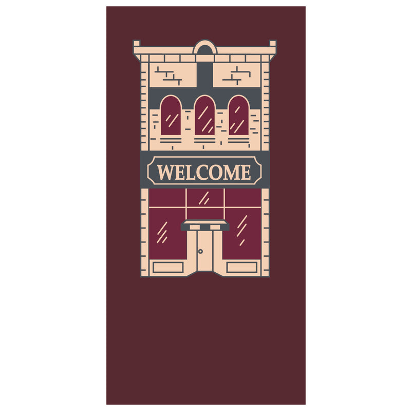 Load image into Gallery viewer, BS100 Building Welcome - Pole Banner