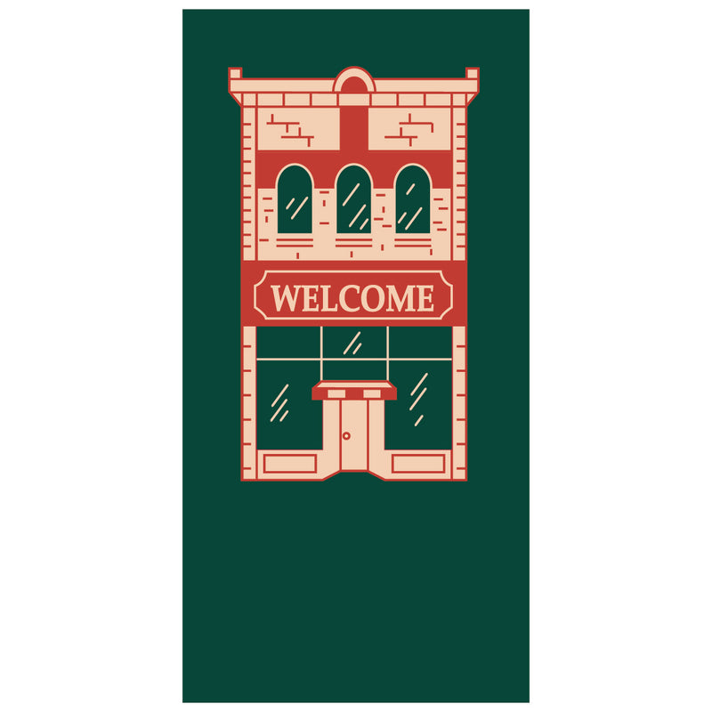 Load image into Gallery viewer, BS100 Building Welcome - Pole Banner