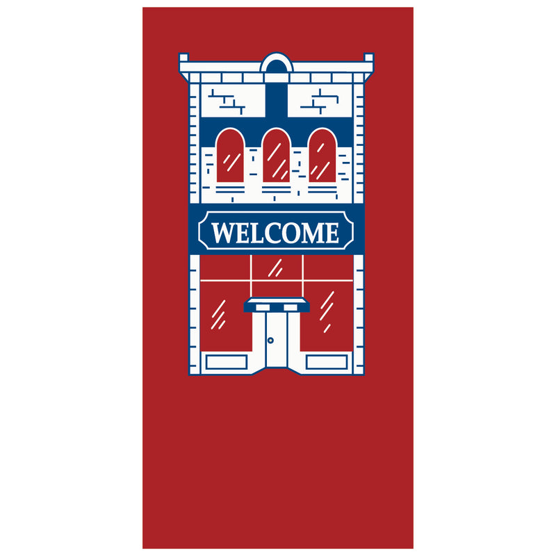 Load image into Gallery viewer, BS100 Building Welcome - Pole Banner