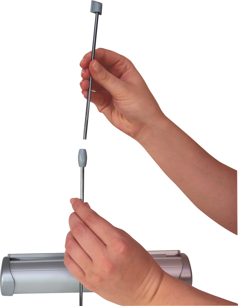 Load image into Gallery viewer, Breeze 2 Retractable Tabletop Banner Stand with Graphic - 11"W x 17"H