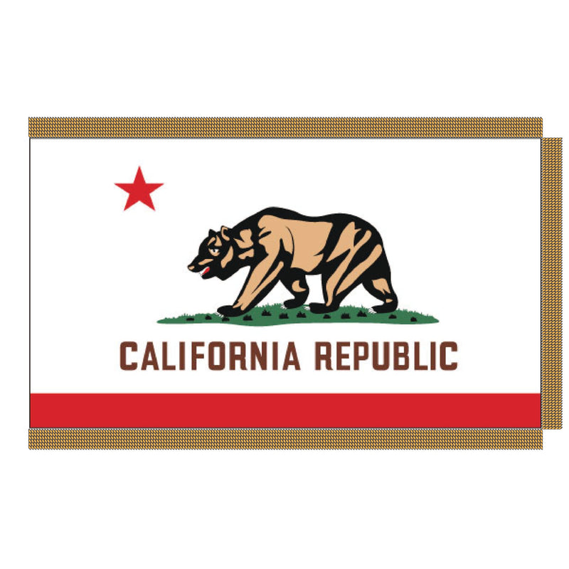 Load image into Gallery viewer, 3' x 5' Pole Hem and Fringe Nylon State Flags