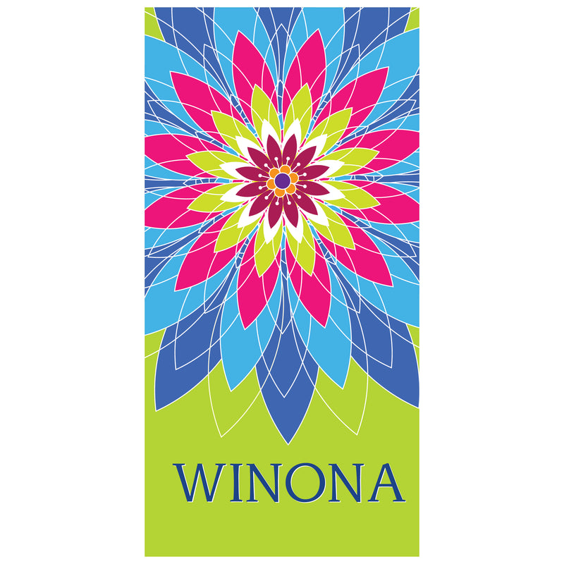 Load image into Gallery viewer, D348 Abstract Bloom - Pole Banner