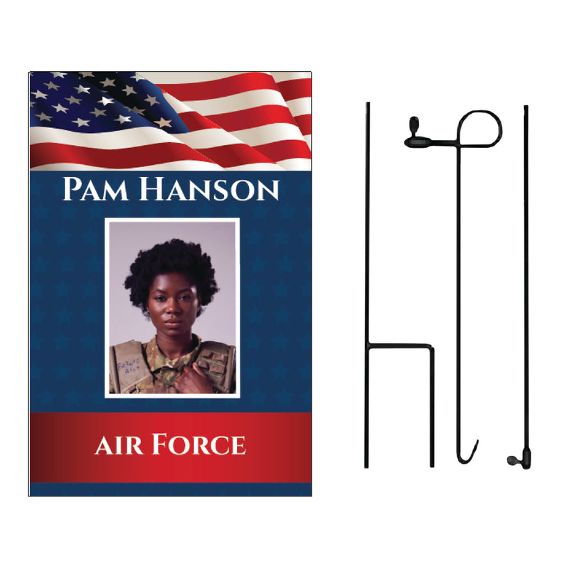 Load image into Gallery viewer, D602 Field of Stars Hometown Hero - Garden Flag