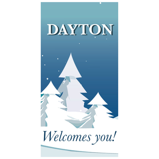 D694 Welcome Winter - Pole Banner
