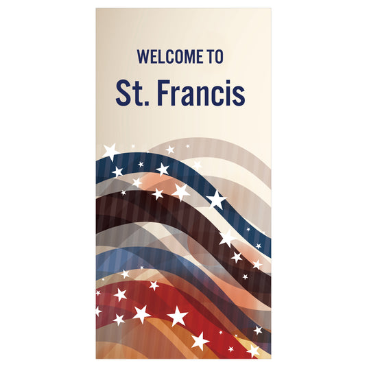 D734 Antique Patriotic - Pole Banner