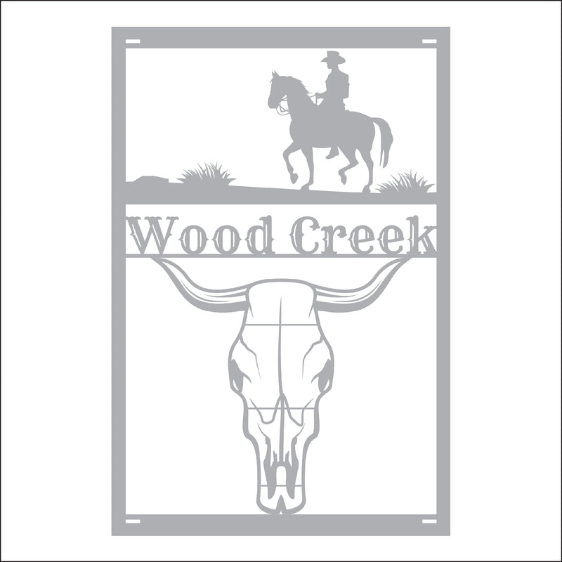 Load image into Gallery viewer, M112 Rustic Ranch - Metal Pole Banner