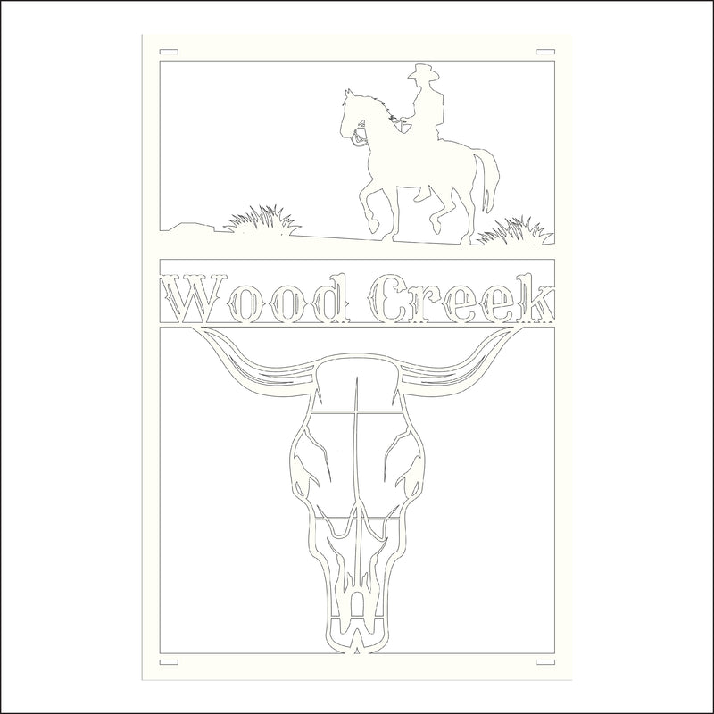 Load image into Gallery viewer, M112 Rustic Ranch - Metal Pole Banner