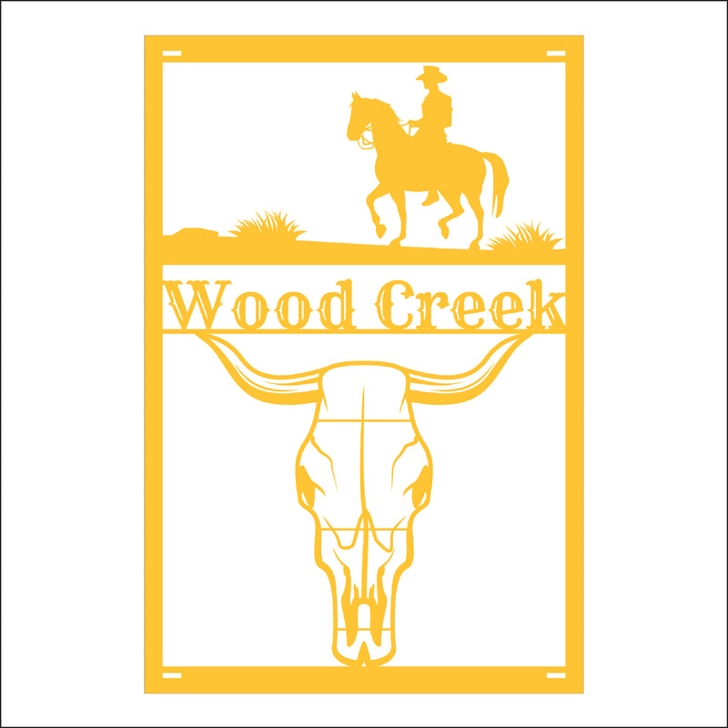 Load image into Gallery viewer, M112 Rustic Ranch - Metal Pole Banner