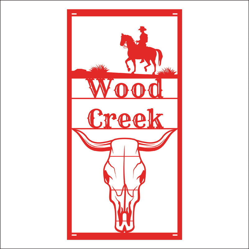 Load image into Gallery viewer, M112 Rustic Ranch - Metal Pole Banner