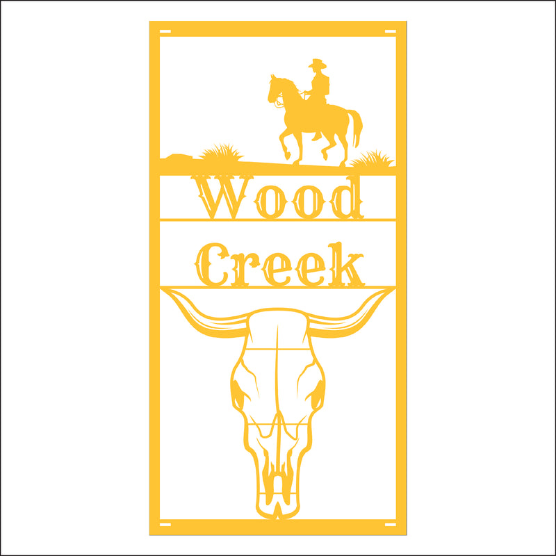 Load image into Gallery viewer, M112 Rustic Ranch - Metal Pole Banner