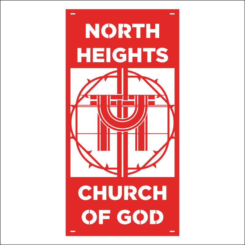 Load image into Gallery viewer, M115 Crown of Thorns - Metal Pole Banner