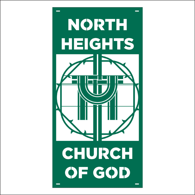 Load image into Gallery viewer, M115 Crown of Thorns - Metal Pole Banner