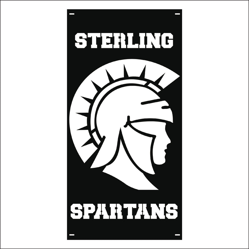 Load image into Gallery viewer, M116 Mascot Spartans - Metal Pole Banner