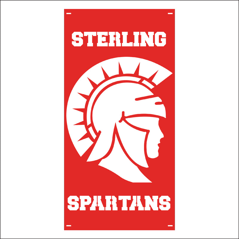 Load image into Gallery viewer, M116 Mascot Spartans - Metal Pole Banner