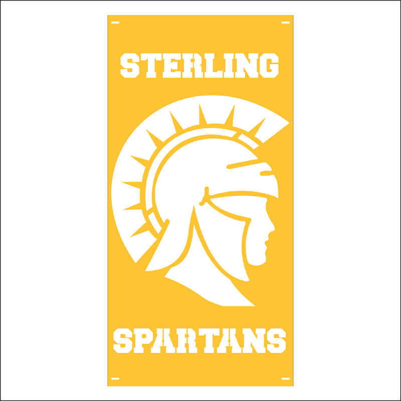 Load image into Gallery viewer, M116 Mascot Spartans - Metal Pole Banner