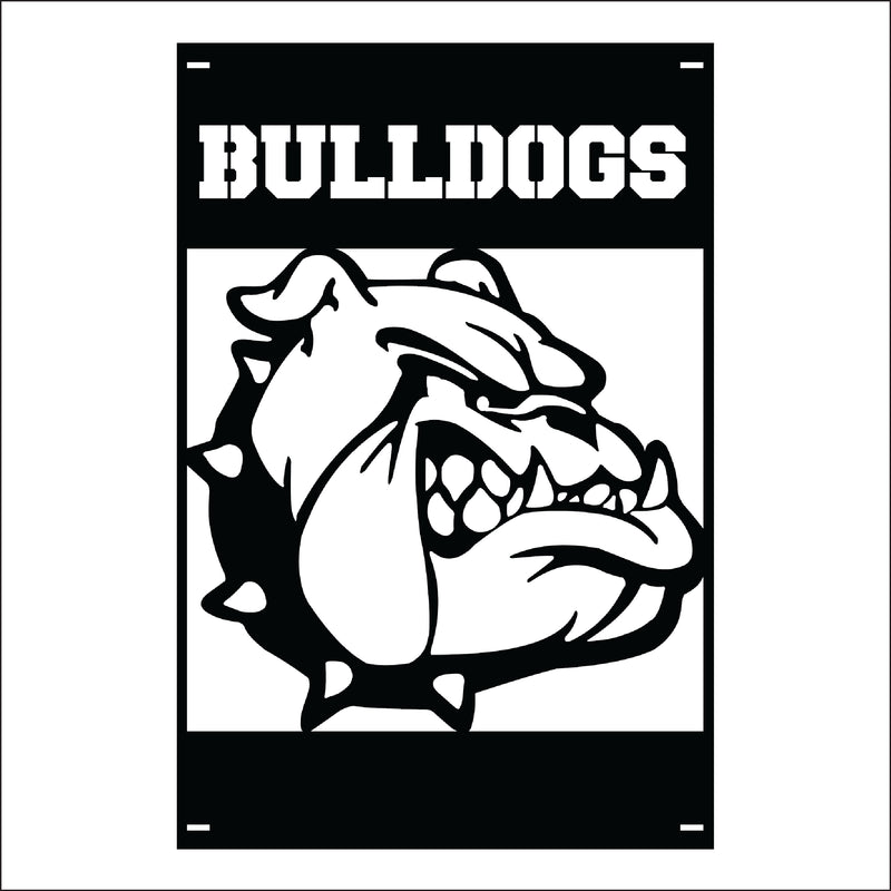 Load image into Gallery viewer, M118 Mascot Bulldogs - Metal Pole Banner