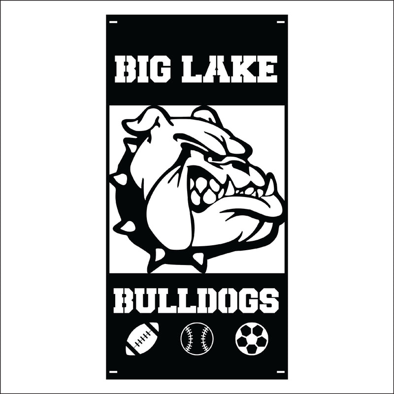 Load image into Gallery viewer, M118 Mascot Bulldogs - Metal Pole Banner