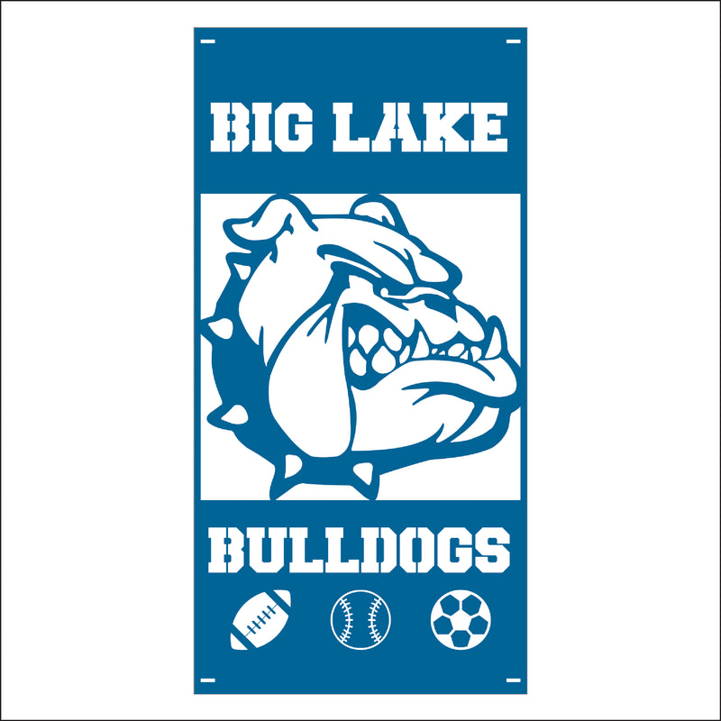 Load image into Gallery viewer, M118 Mascot Bulldogs - Metal Pole Banner