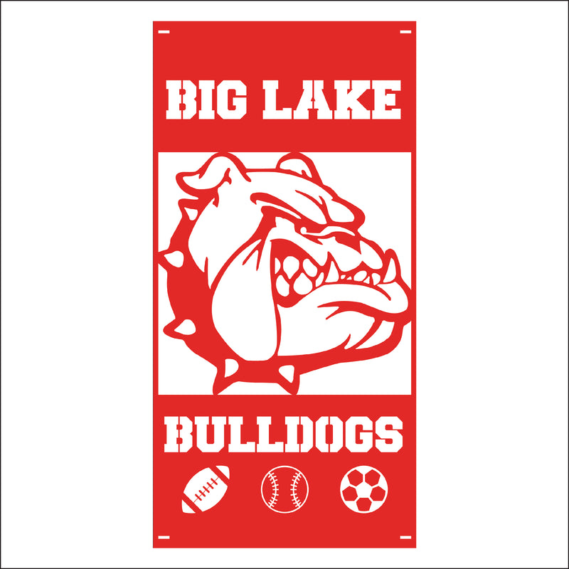 Load image into Gallery viewer, M118 Mascot Bulldogs - Metal Pole Banner