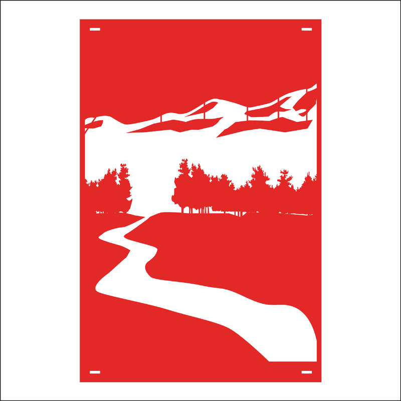 Load image into Gallery viewer, M152 Mountain River - Metal Pole Banner
