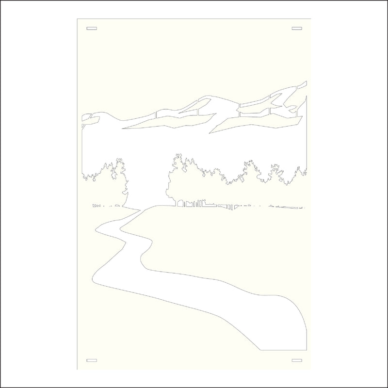Load image into Gallery viewer, M152 Mountain River - Metal Pole Banner
