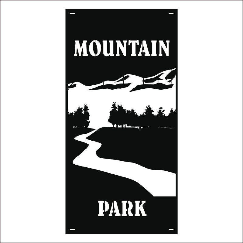 Load image into Gallery viewer, M152 Mountain River - Metal Pole Banner