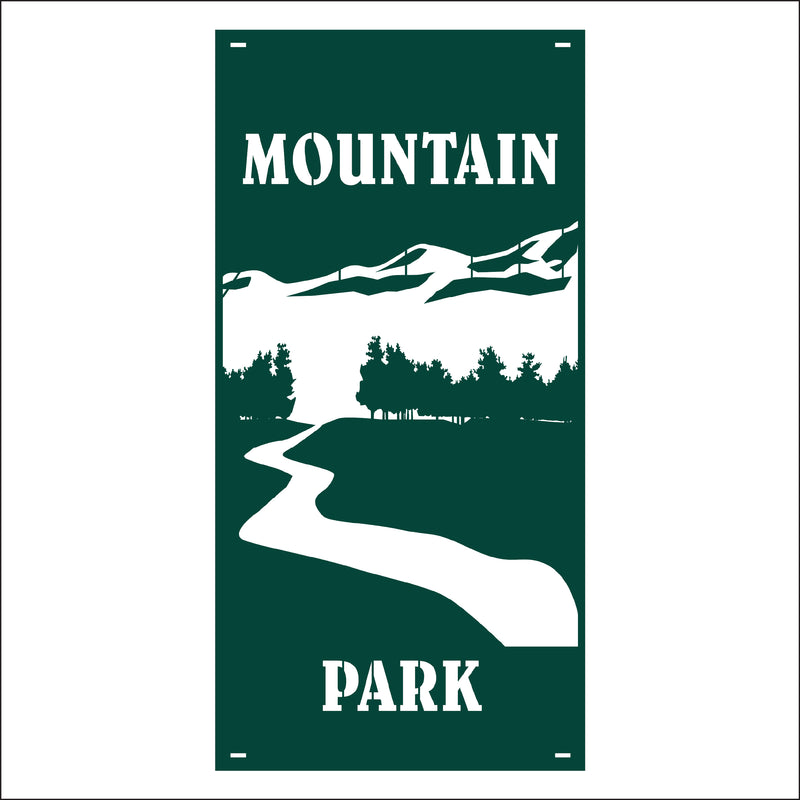 Load image into Gallery viewer, M152 Mountain River - Metal Pole Banner