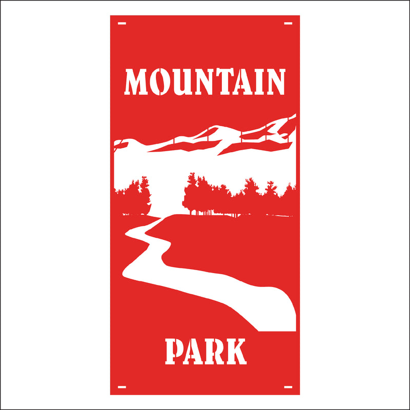 Load image into Gallery viewer, M152 Mountain River - Metal Pole Banner