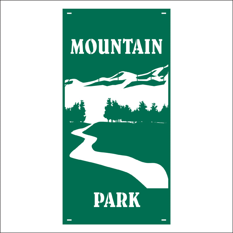 Load image into Gallery viewer, M152 Mountain River - Metal Pole Banner