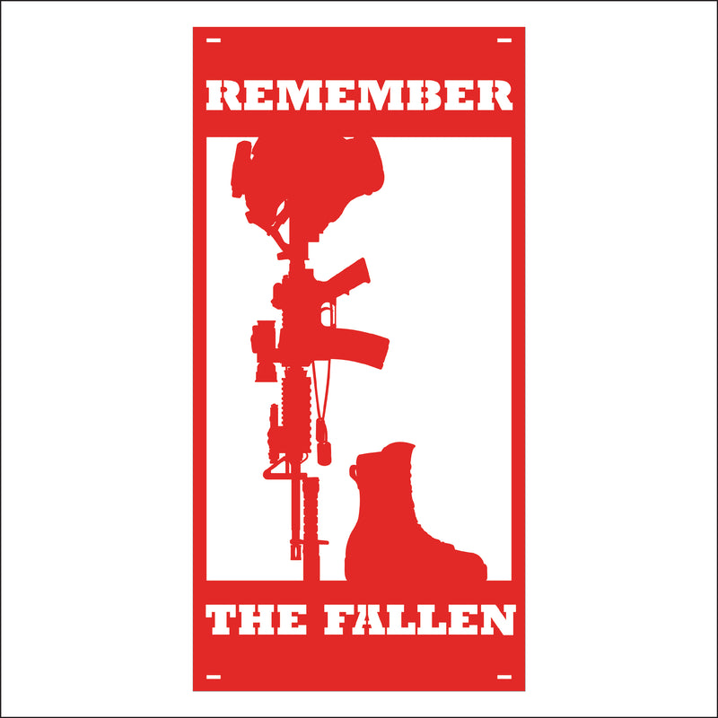Load image into Gallery viewer, M153 Remember the Fallen - Metal Pole Banner