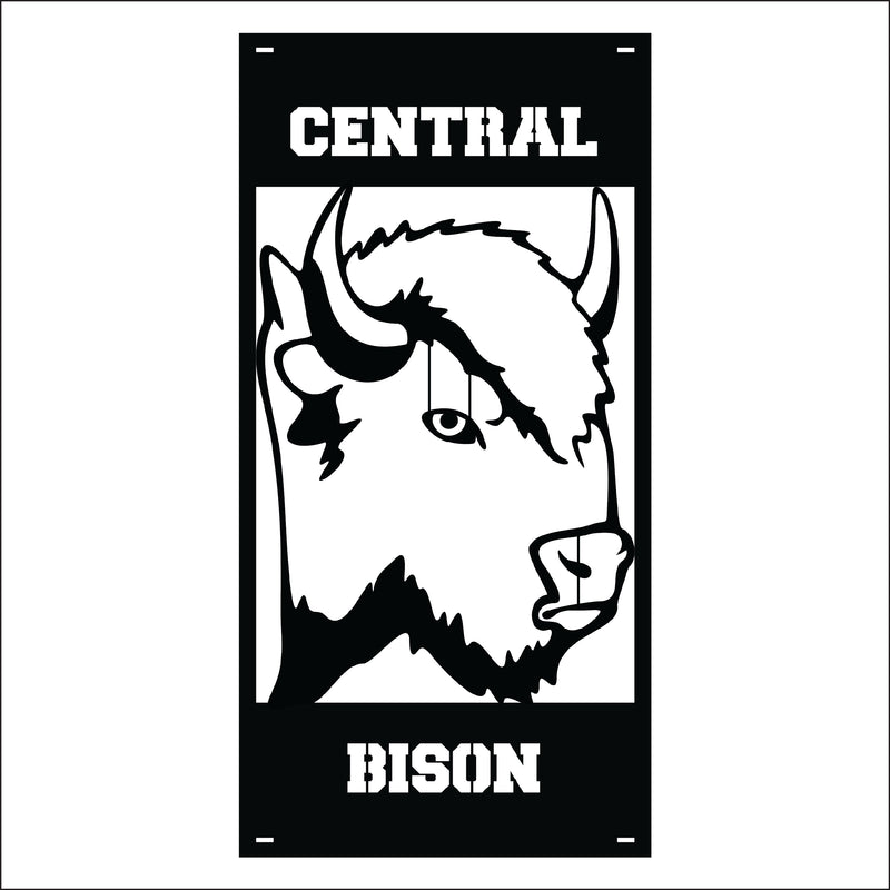 Load image into Gallery viewer, M155 Mascot Bison - Metal Pole Banner