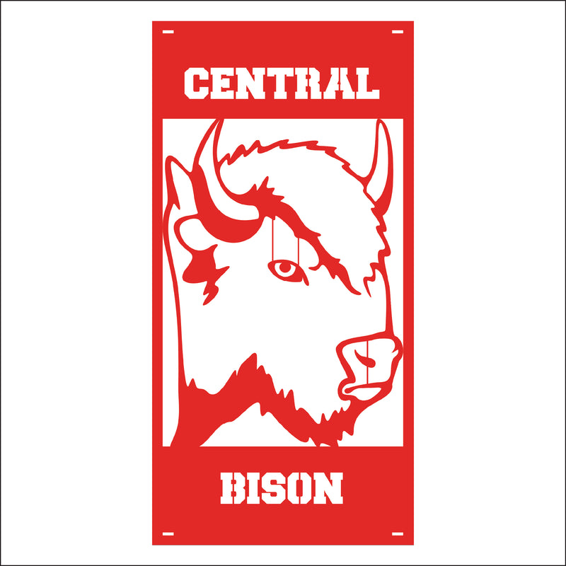 Load image into Gallery viewer, M155 Mascot Bison - Metal Pole Banner