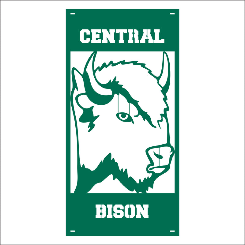 Load image into Gallery viewer, M155 Mascot Bison - Metal Pole Banner