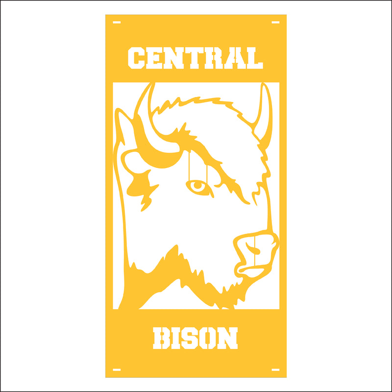 Load image into Gallery viewer, M155 Mascot Bison - Metal Pole Banner