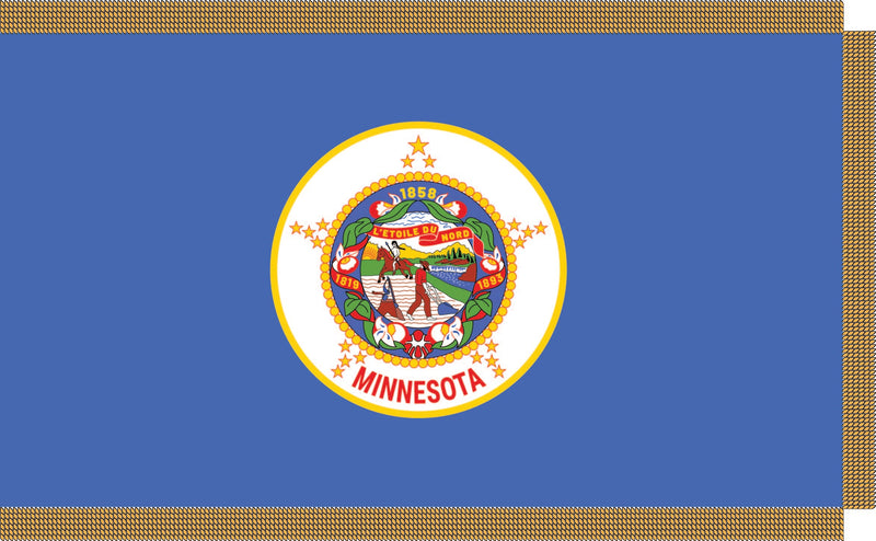 Load image into Gallery viewer, 3' x 5' Pole Hem and Fringe Nylon State Flags