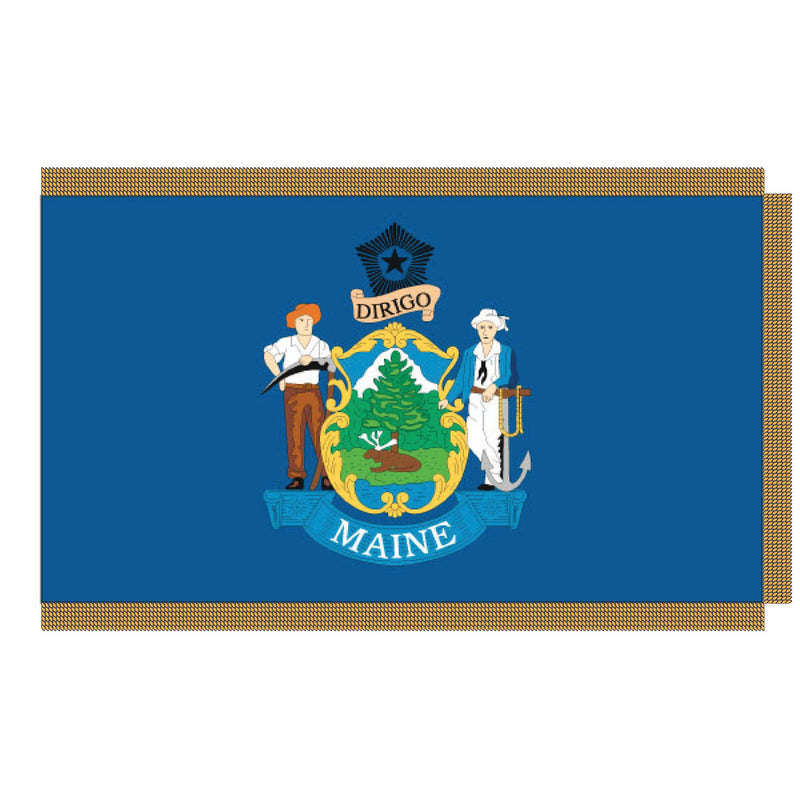 Load image into Gallery viewer, 3' x 5' Pole Hem and Fringe Nylon State Flags