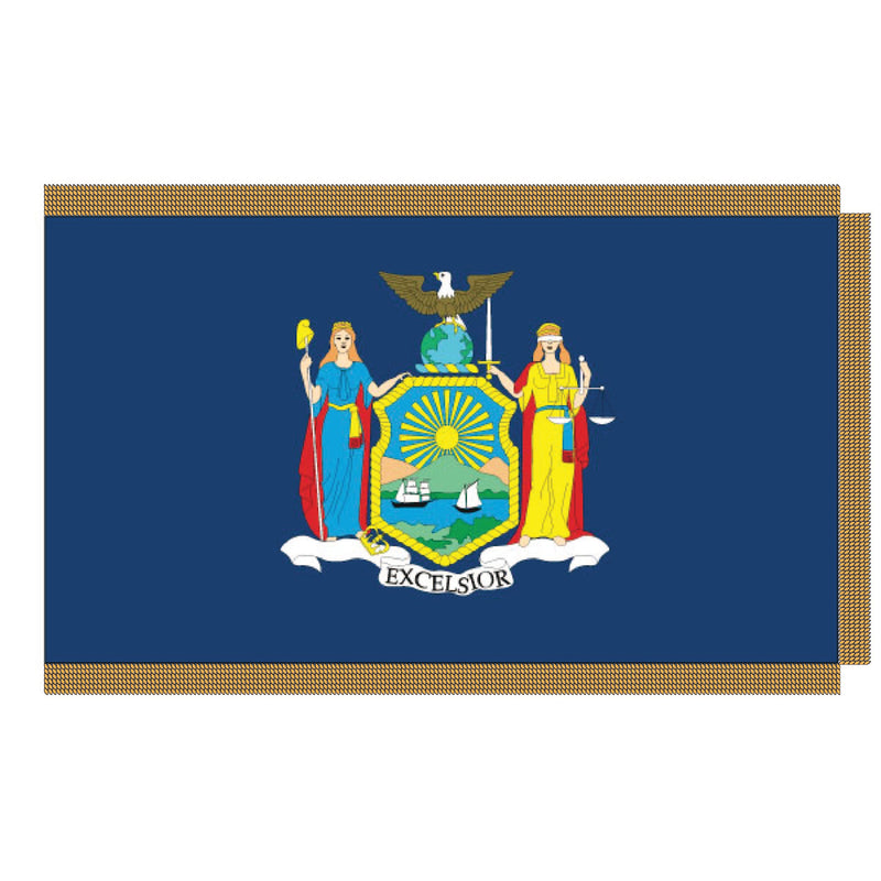 Load image into Gallery viewer, 3' x 5' Pole Hem and Fringe Nylon State Flags