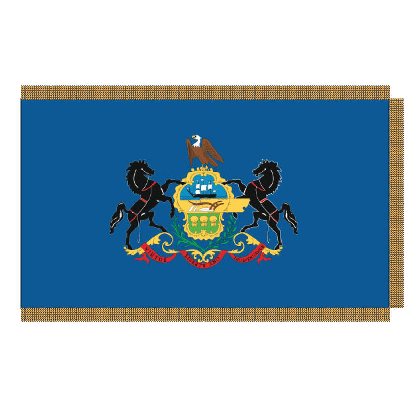 Load image into Gallery viewer, 3' x 5' Pole Hem and Fringe Nylon State Flags