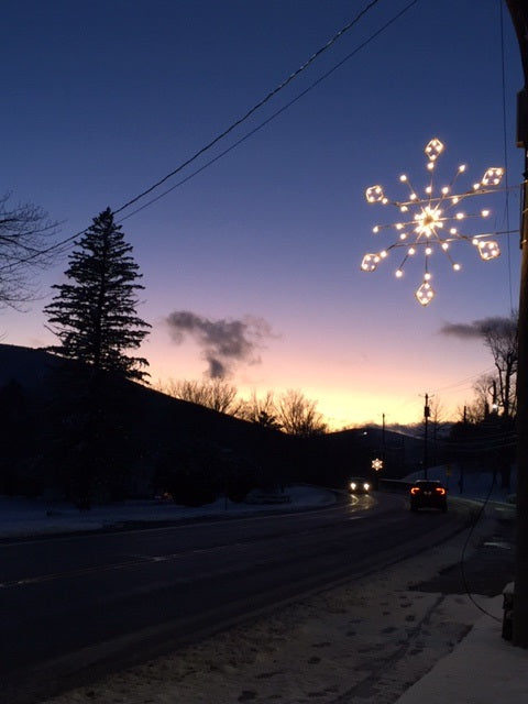 6 ft. Diamond Snowflake Silhouette Christmas Pole Mounted Decoration