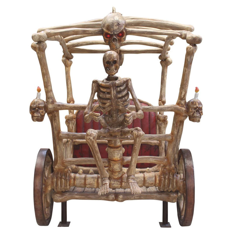 Load image into Gallery viewer, Skeleton Carriage Fiberglass Halloween Decoration