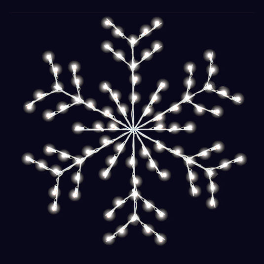 White Silhouette Light Pole Christmas Decorations