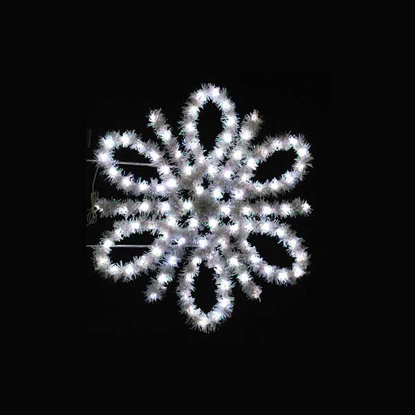 Load image into Gallery viewer, 4.5 Foot Single Spiral Snowflake Pole Mount Decoration DazzLED