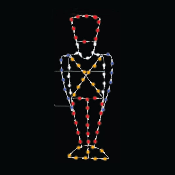 Load image into Gallery viewer, 6 ft. Toy Soldier Silhouette Christmas Pole Mounted Decoration